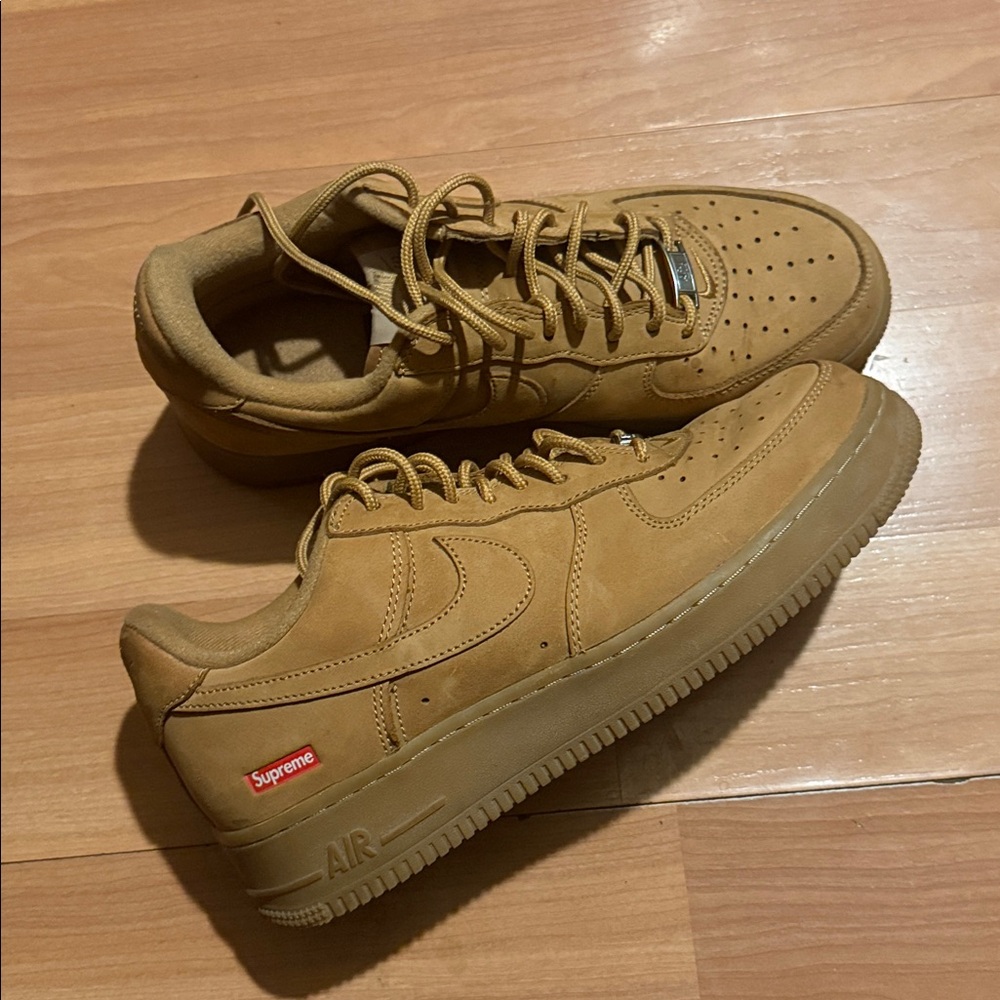 SUPREME x NIKE Air Force 1 Low Wheat 2021 Men's 9.5